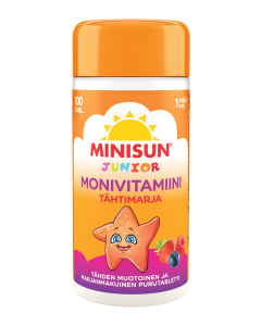 Minisun Monivitamiini Tähtimarja jr. 100 PURUTABL
