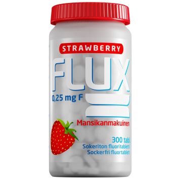 Flux Fluortablett Starwberry 0,25 mg F/tabl 300 sugtabletter / 107 g