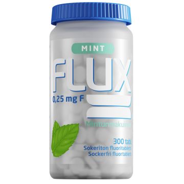 Flux Fluortablett Mint 0,25 mg F/tabl 300 imeskelytablettia / 107 g