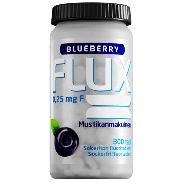 Flux Fluortablett Blueberry 0,25 mg F/tabl 300 sugtabletter / 107 g