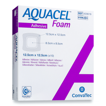 AQUACEL FOAM 12,5X12,5 CM ADH 10 kpl