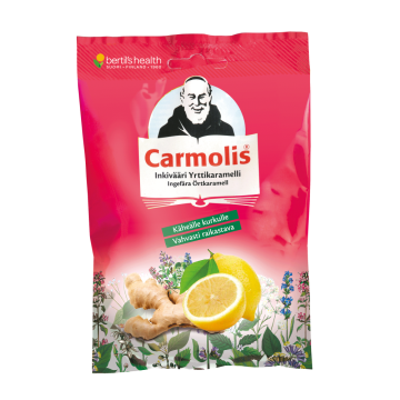Carmolis Inkivääri Yrttikaramelli 75 g