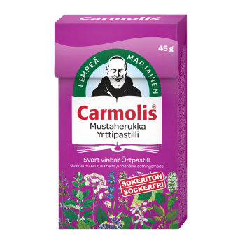 Carmolis mustaherukka yrttipastilli 45 g