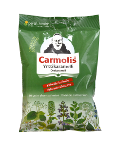 Carmolis Sokeriton Yrttikaramelli 75 g