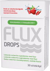 Flux Drops imeskelytabletti raparperi-mansikka 30 kpl