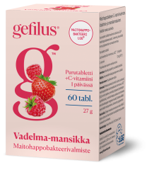 Gefilus Vadelma-mansikka purutabletti 60 kpl