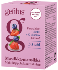 Gefilus C+Sinkki mustikka-mansikka 30 kpl