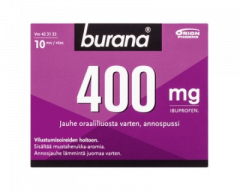 BURANA 400 mg jauhe oraaliliuosta varten, annospussi 10 kpl