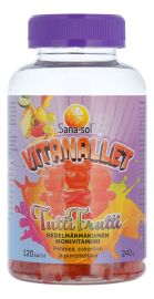 Sana-sol Vitanallet Tuttifrutti monivitamiini 120 kpl