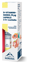Nordaid 10 mikrog D-vitamiinisuihke lapsille 30 ml